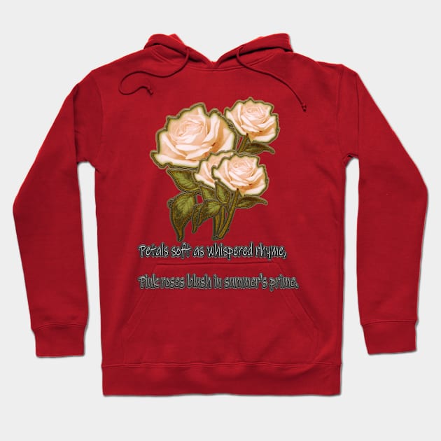 Pink roses blush Hoodie by HTA DESIGNS